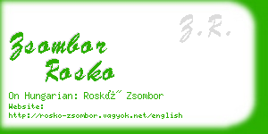 zsombor rosko business card